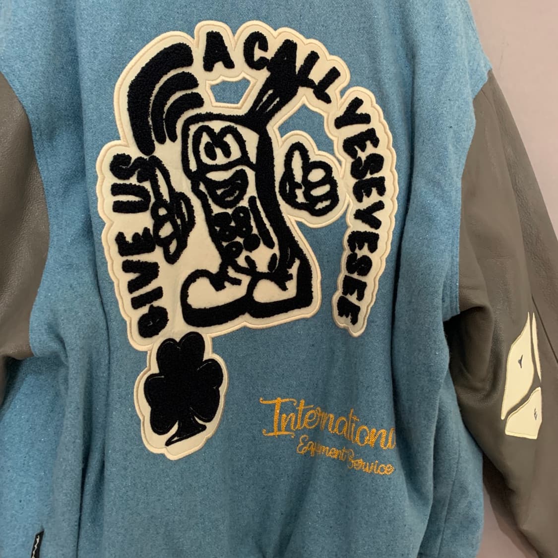 M 예스아이씨 소가죽 모바일 바시티 스타디움 자켓 상품이미지3