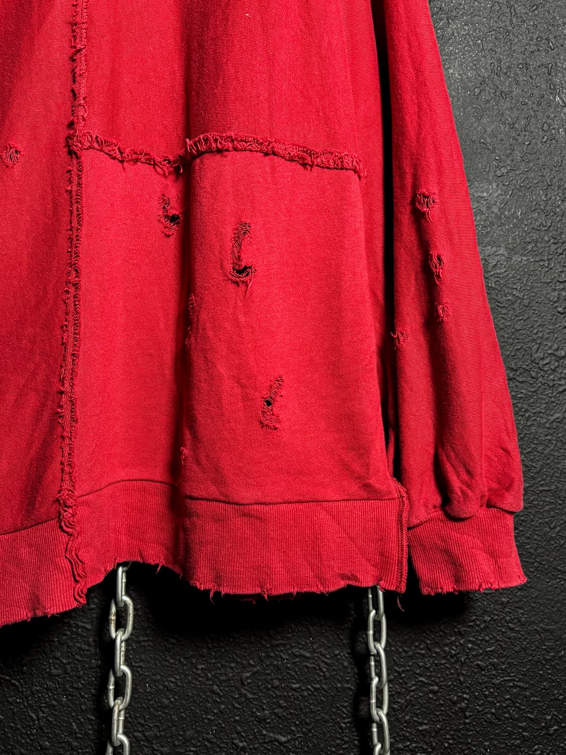 Distressed Red Sweat  상품이미지5