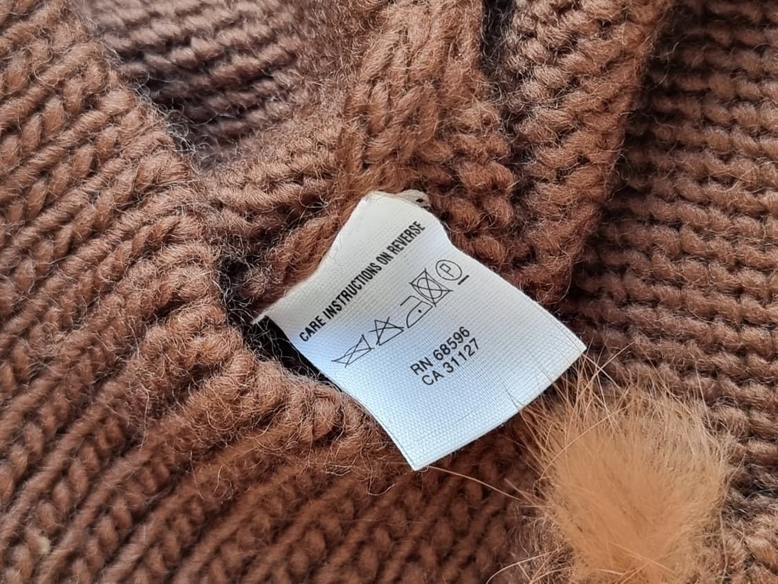 DKNY 여성 브라운 퍼 장식 니트 (M)  상품이미지5