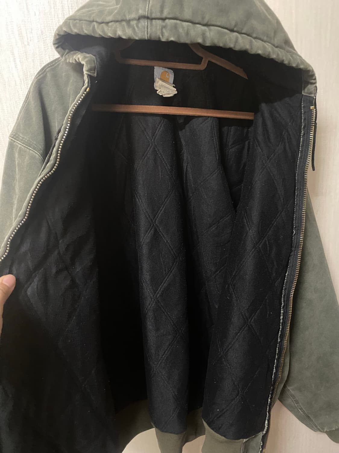 칼하트 J68 액티브 자켓 모스 그린 상품이미지3