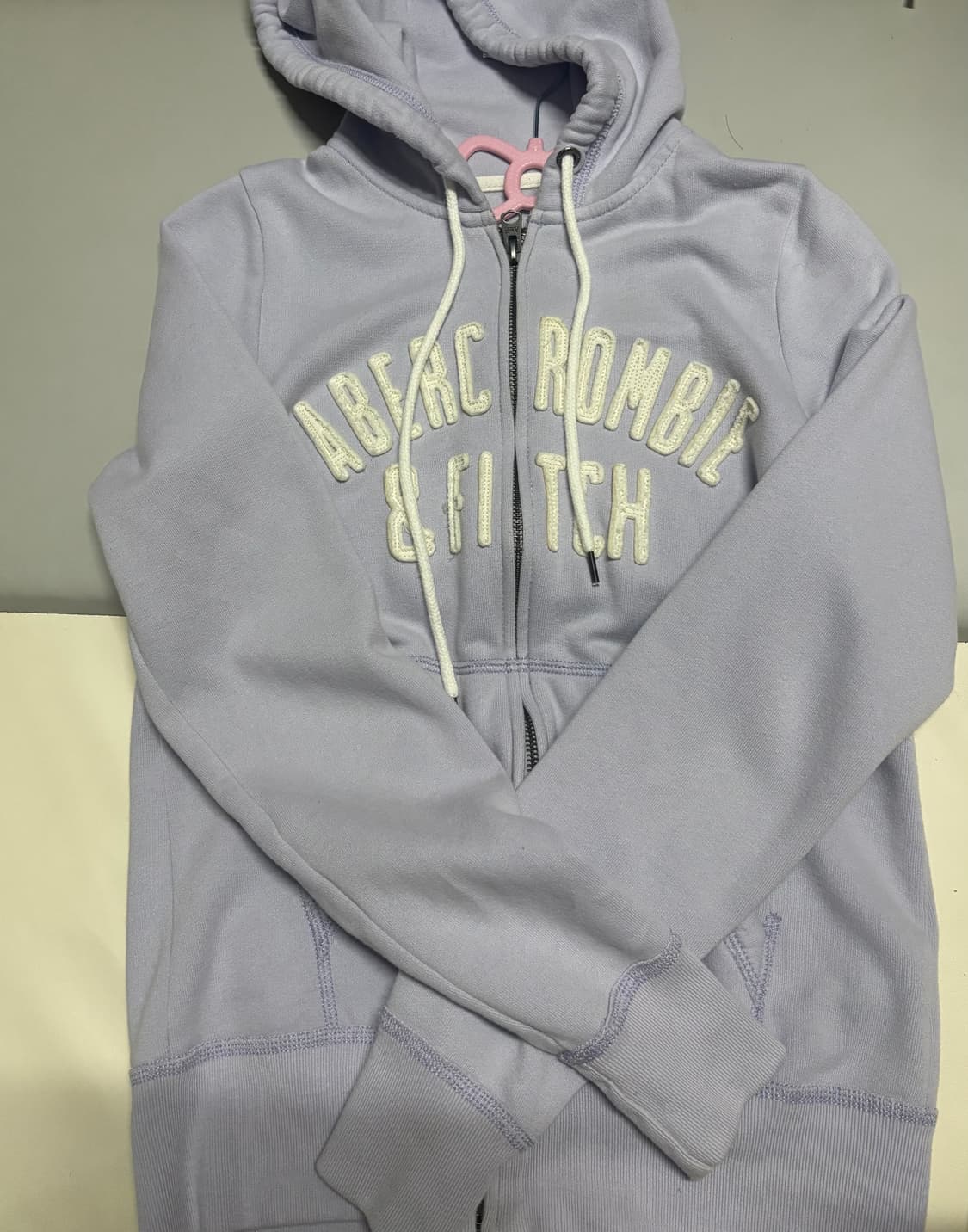 (유일매물)아베크롬비 대대장 연보라 후드집업 상품이미지3