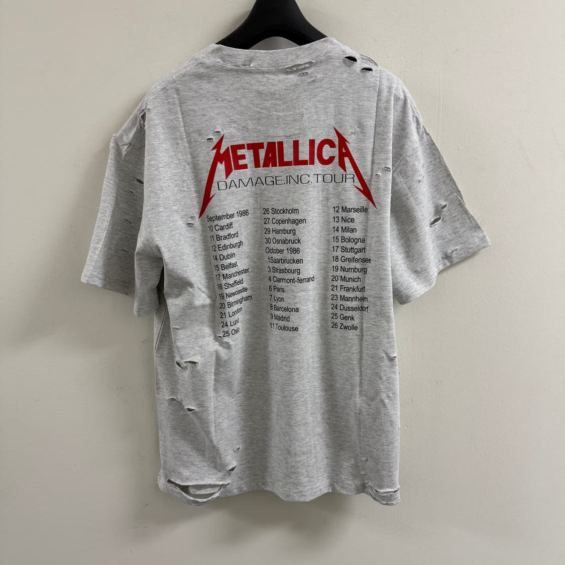 Vintage metallica destroyed short t 상품이미지6