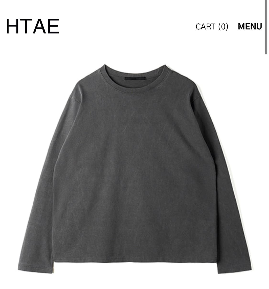 [L] htae 롱슬리브 에이지드 블랙 상품이미지1