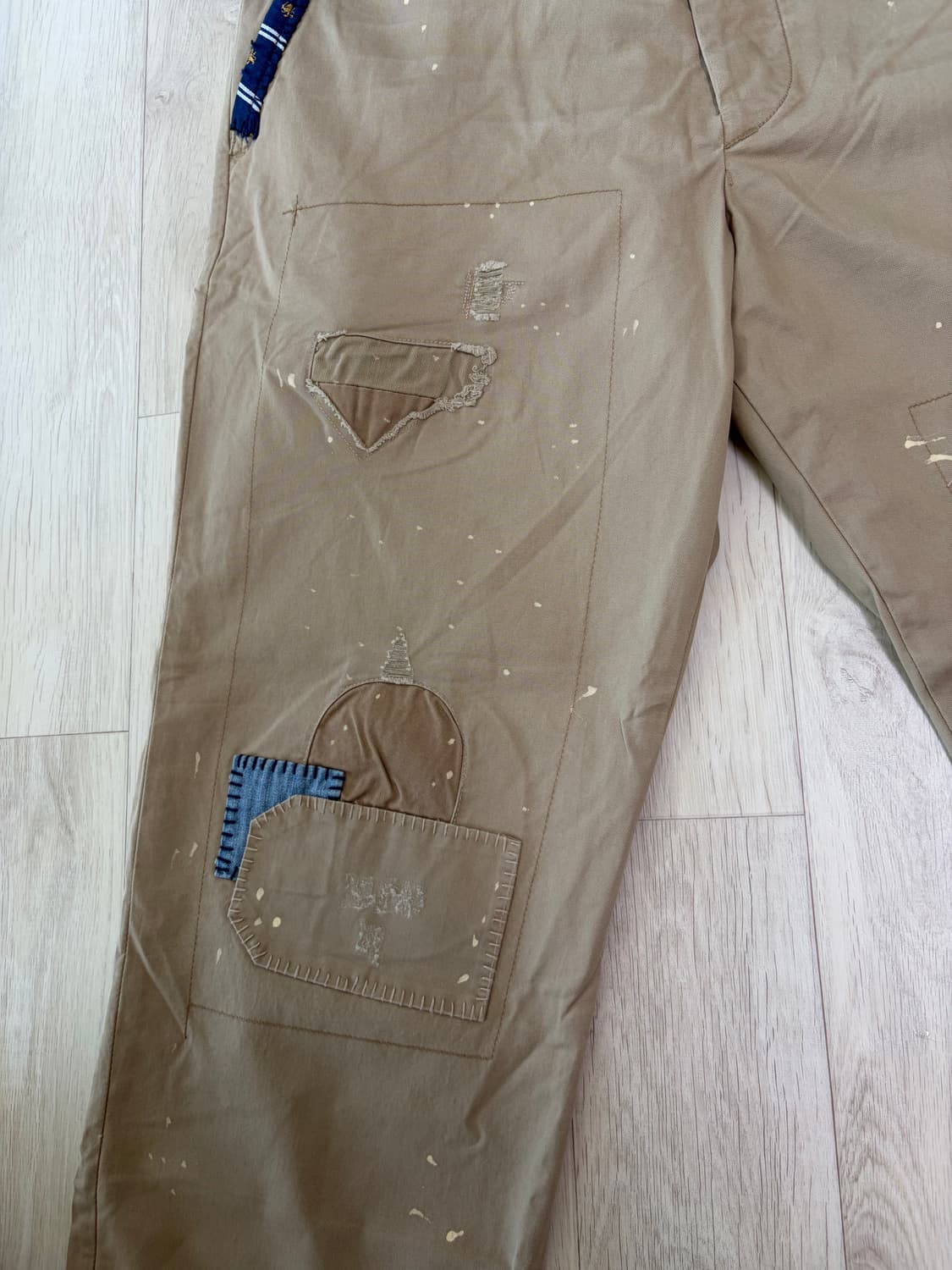 폴로 디스트레스드 패치워크 치노팬츠 36X30 새제품 상품이미지4