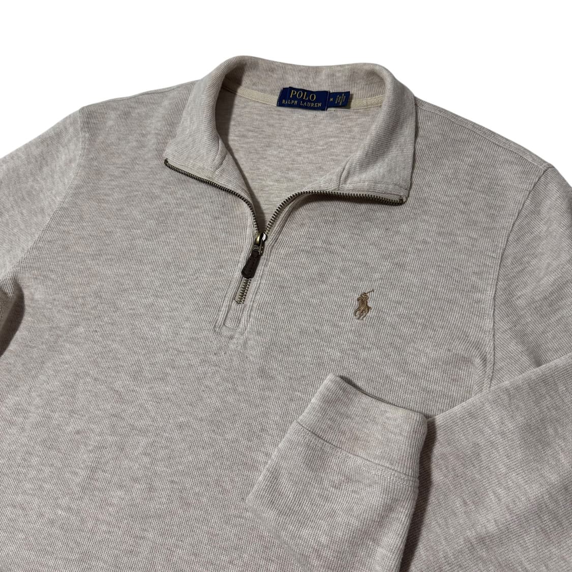 신형 폴로 랄프로렌 오트밀 반집업 니트 상품이미지3