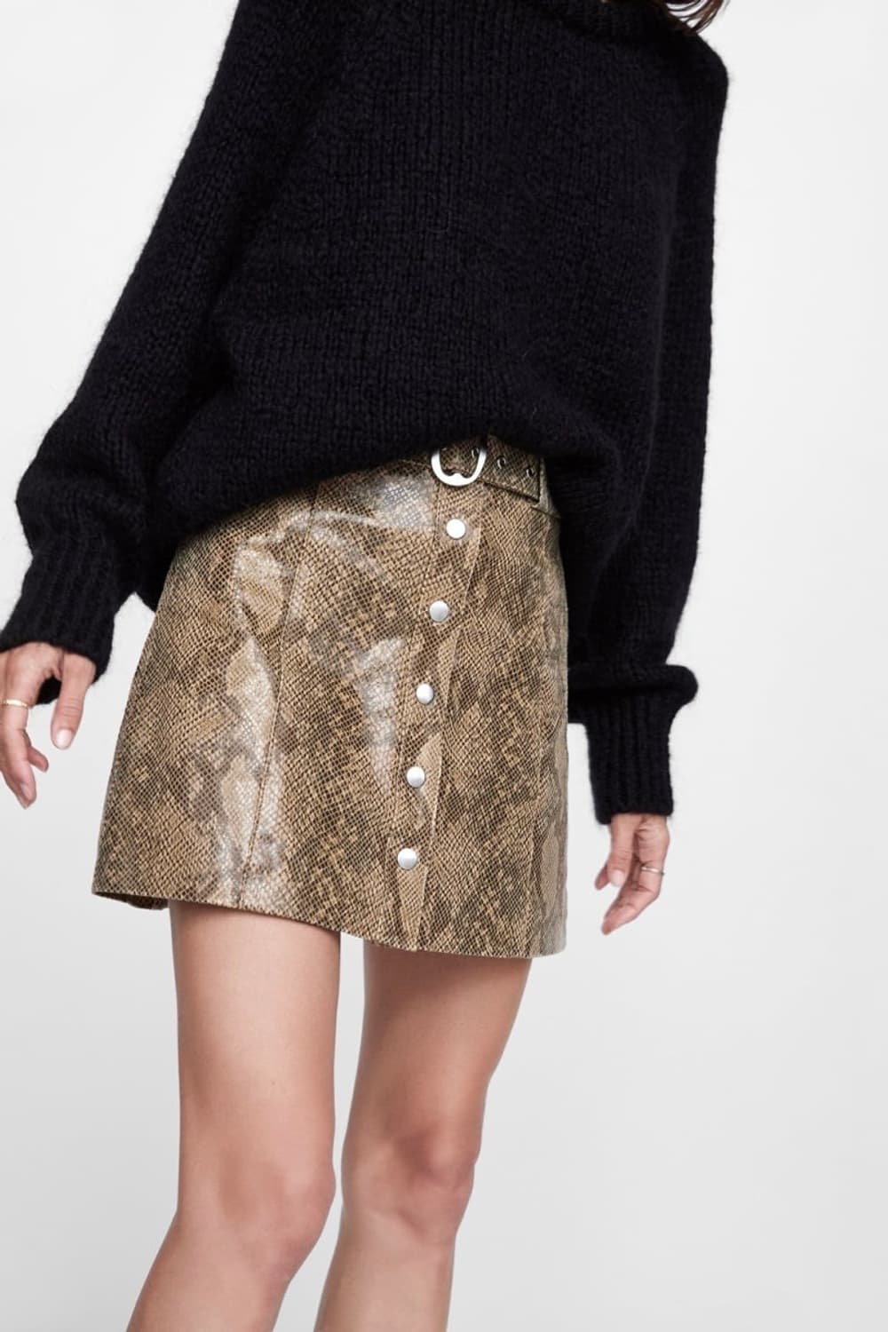 Zara Snake Print Skirt 상품이미지4