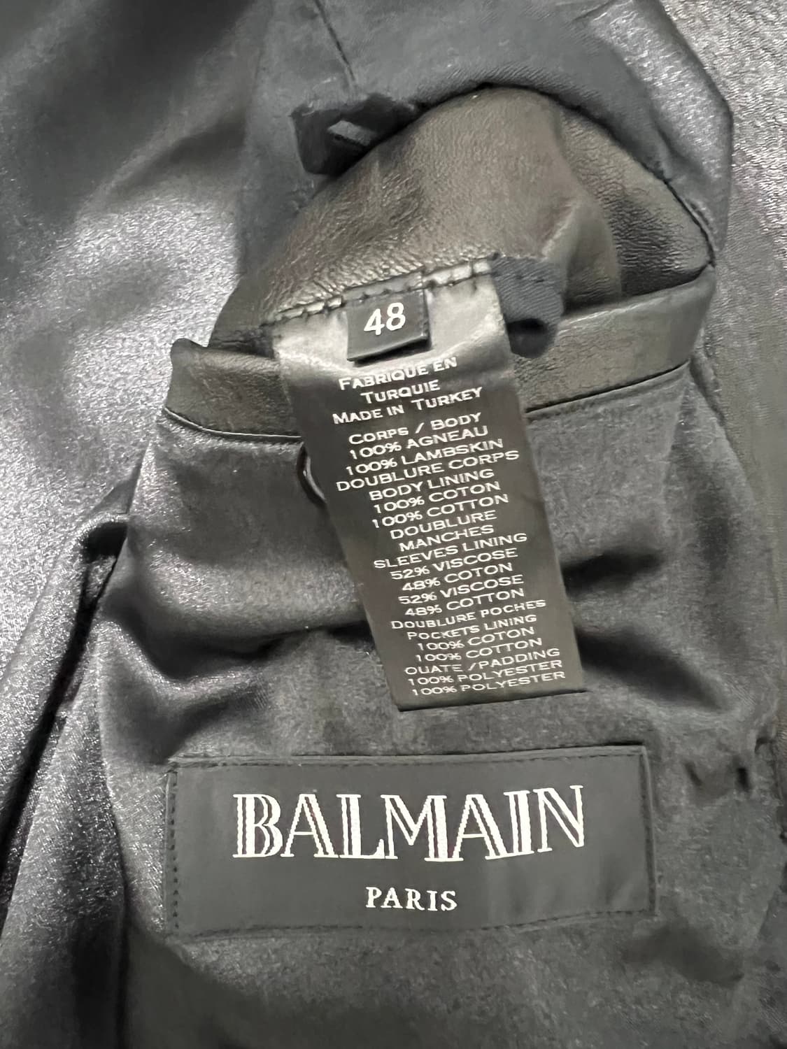 Balmain 레더 자켓 IT 48 상품이미지7