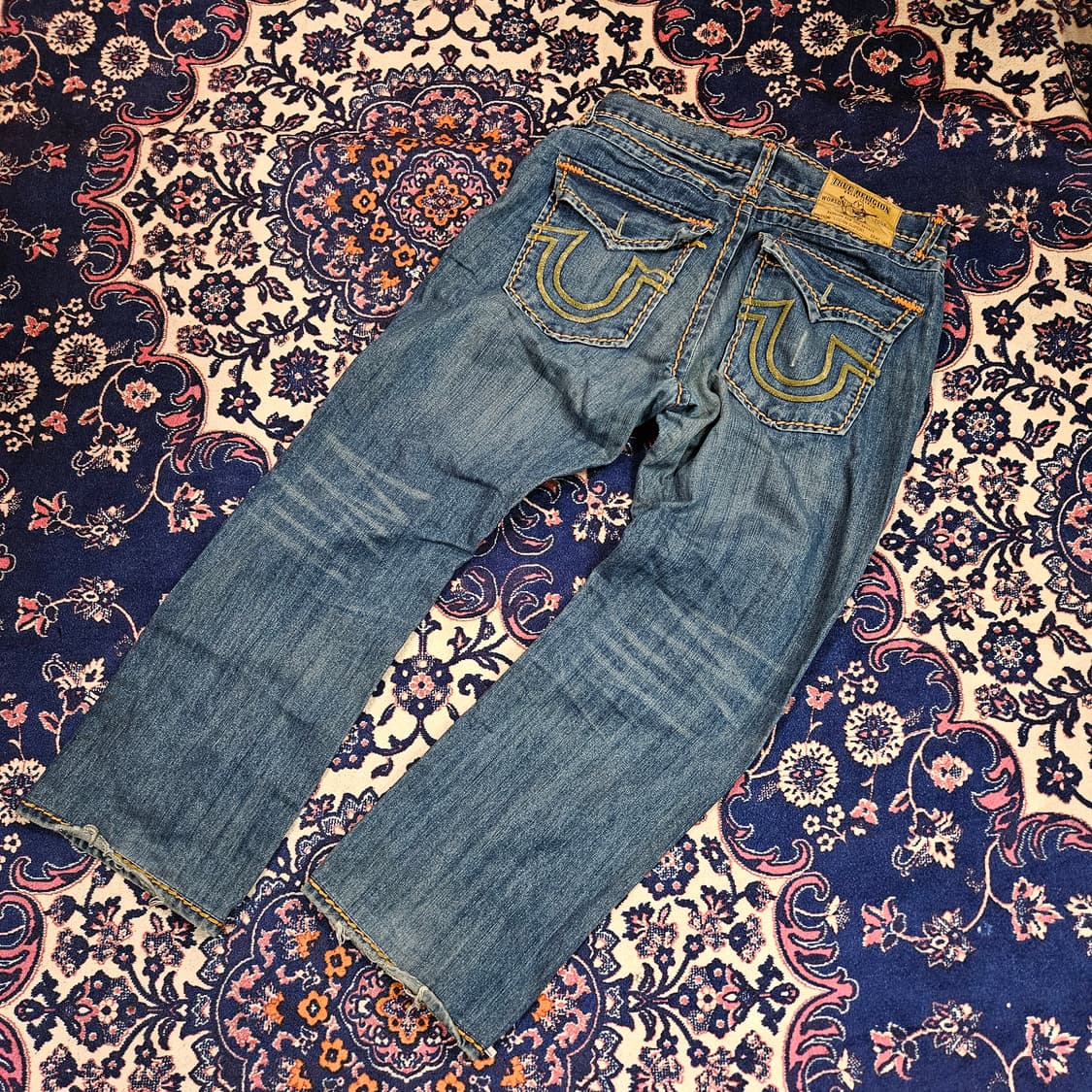 트루릴리젼 로건 슈퍼티 오랜지 스티치 데님팬츠  상품이미지1