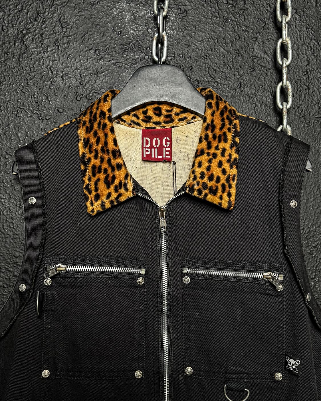 Black & Leopard Zip Vest 상품이미지8