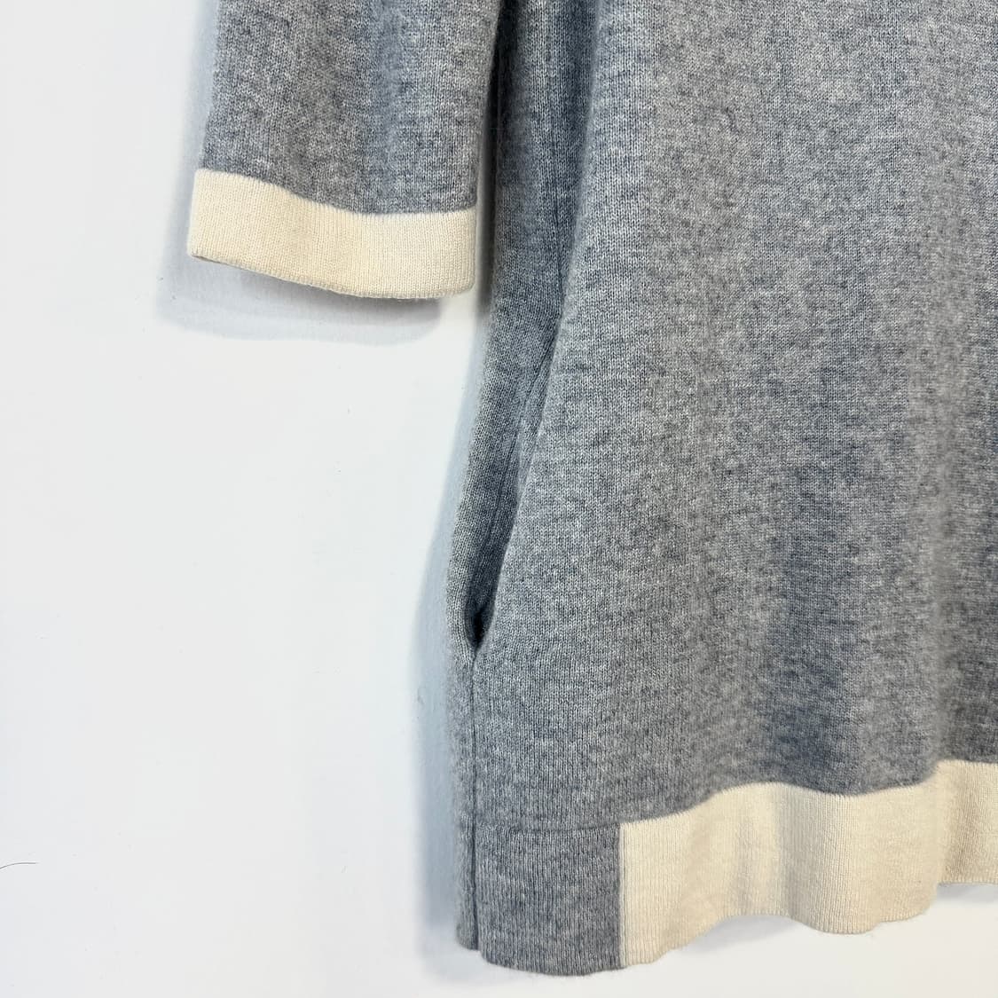 고비 캐시미어 100 배색 롱 니트 상품이미지3