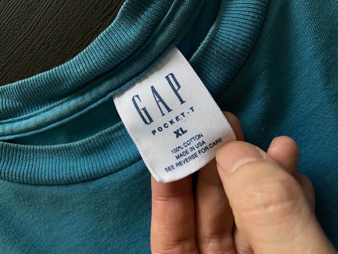 (XL) 올드갭 플레인 포켓 티셔츠 아쿠아마린 상품이미지2