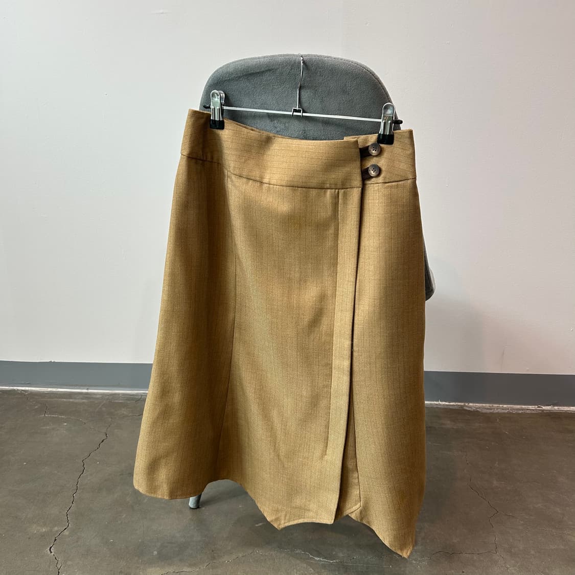 카멜 디테일 미디 스커트 상품이미지1