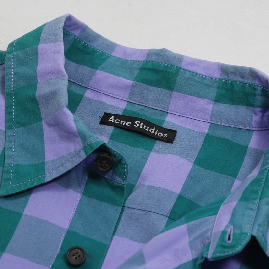 (착용컷) Acne Studios 사코 체크 셔츠 (남성용 105) 상품이미지6