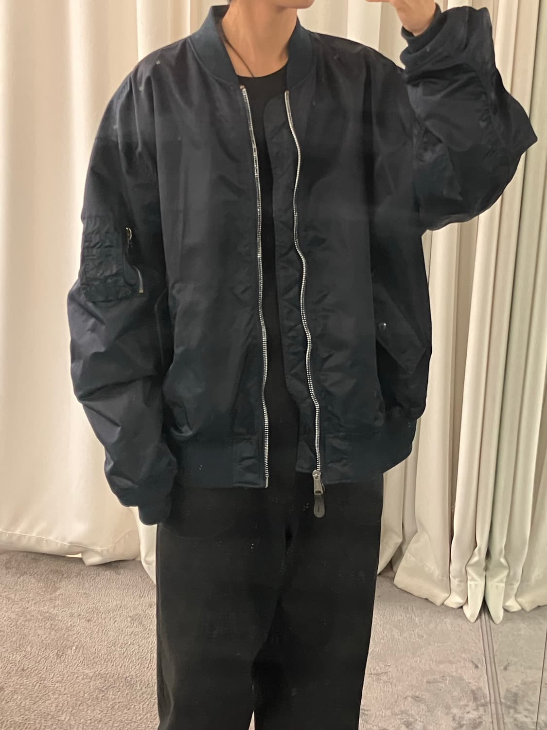 알파인더스트리 네이비 ma-1 3XL 상품이미지6