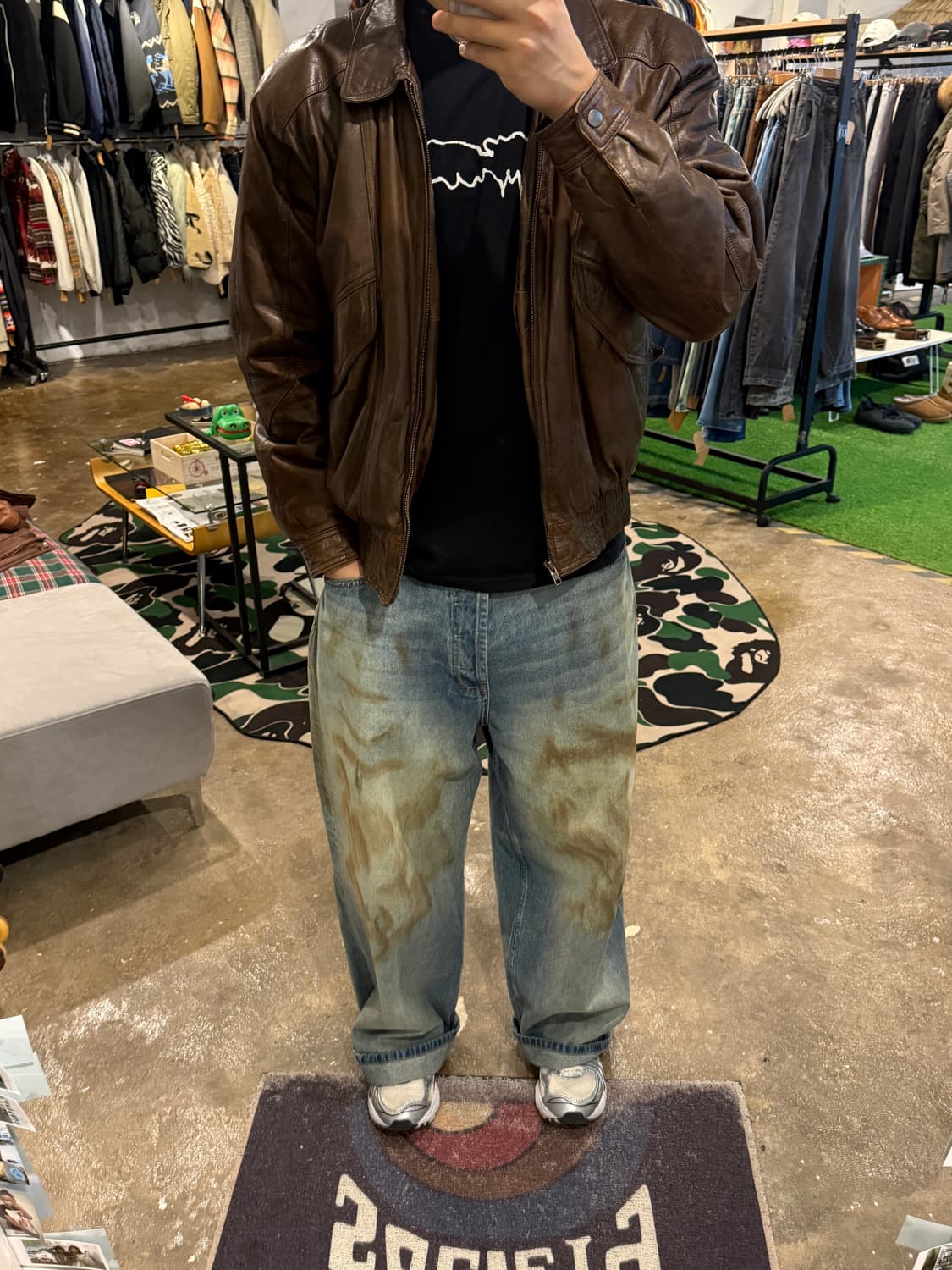 빈티지 가죽 자켓 상품이미지7