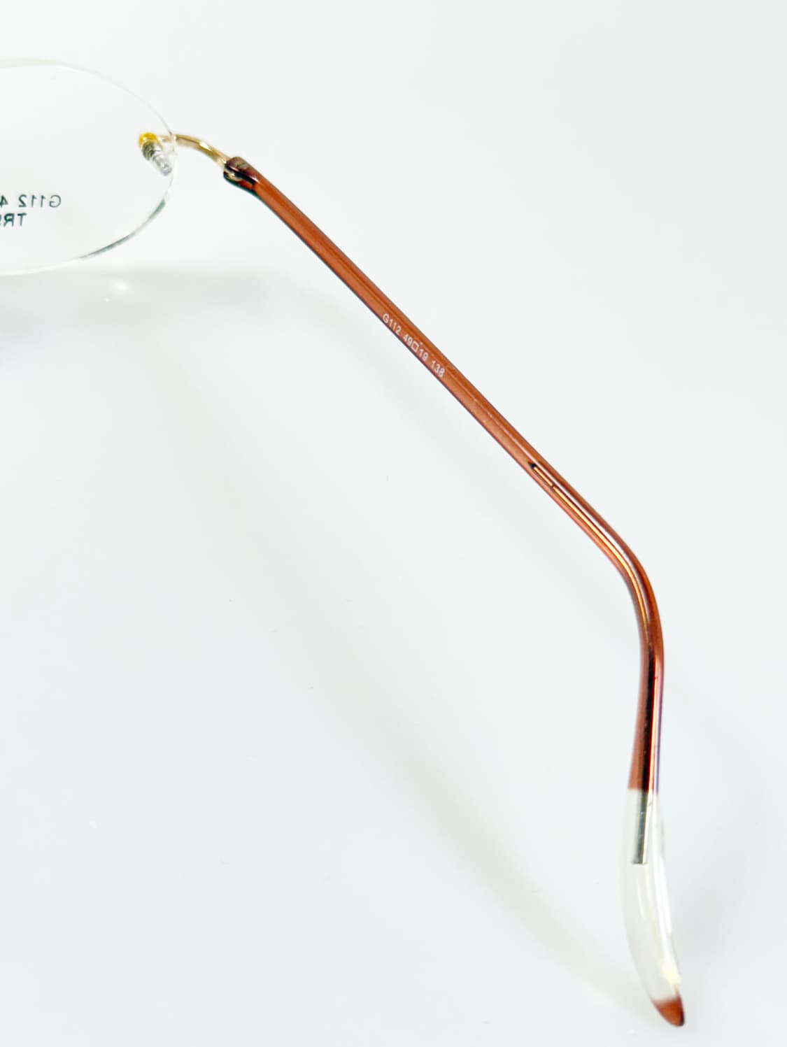 90s GIOGIO AMINA 무테 오벌 프레임 빈티지 안경 상품이미지6