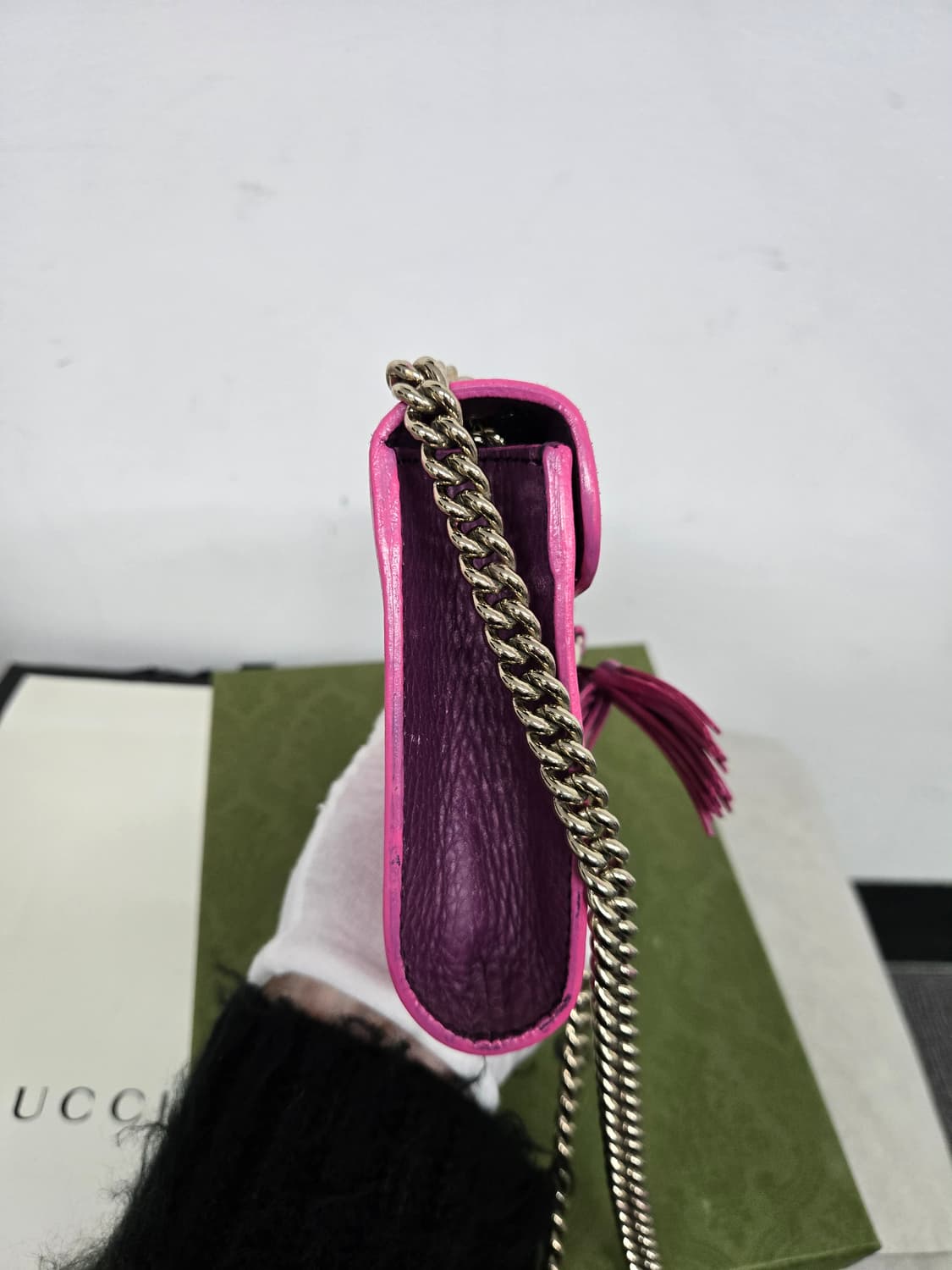 [보증서 정품] 구찌 홀스빗 태슬 체인 크로스백 상품이미지5