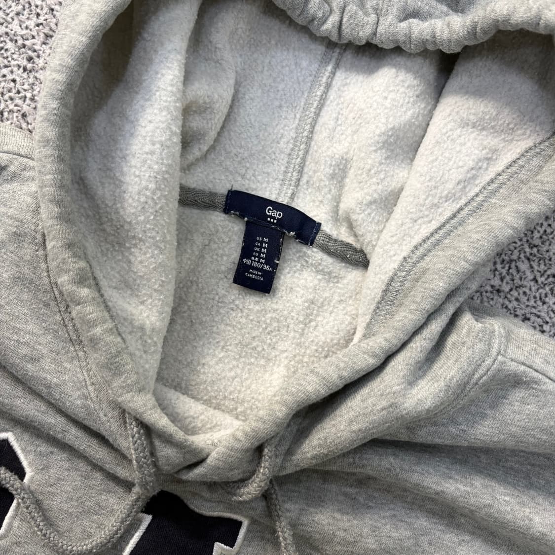 M 갭 남성 기모 후드티 0401J 상품이미지2