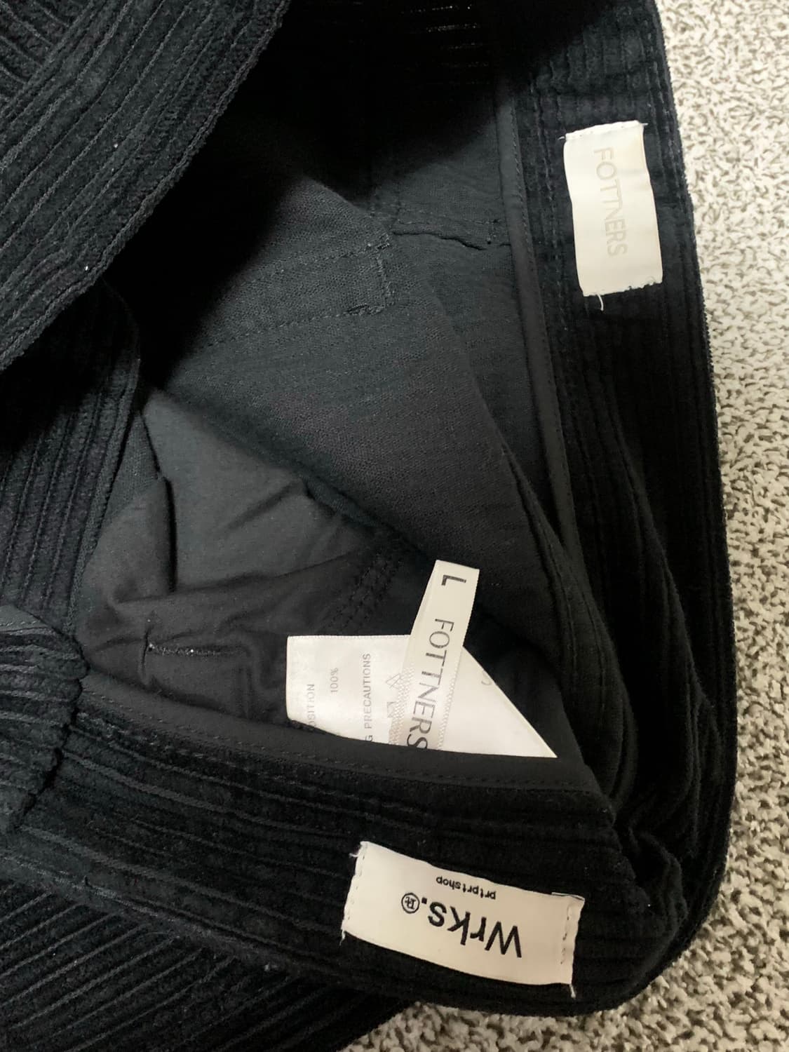 FOTTNERS prtprt shop 콜라보 코듀로이 카고 와이드 팬츠  상품이미지3