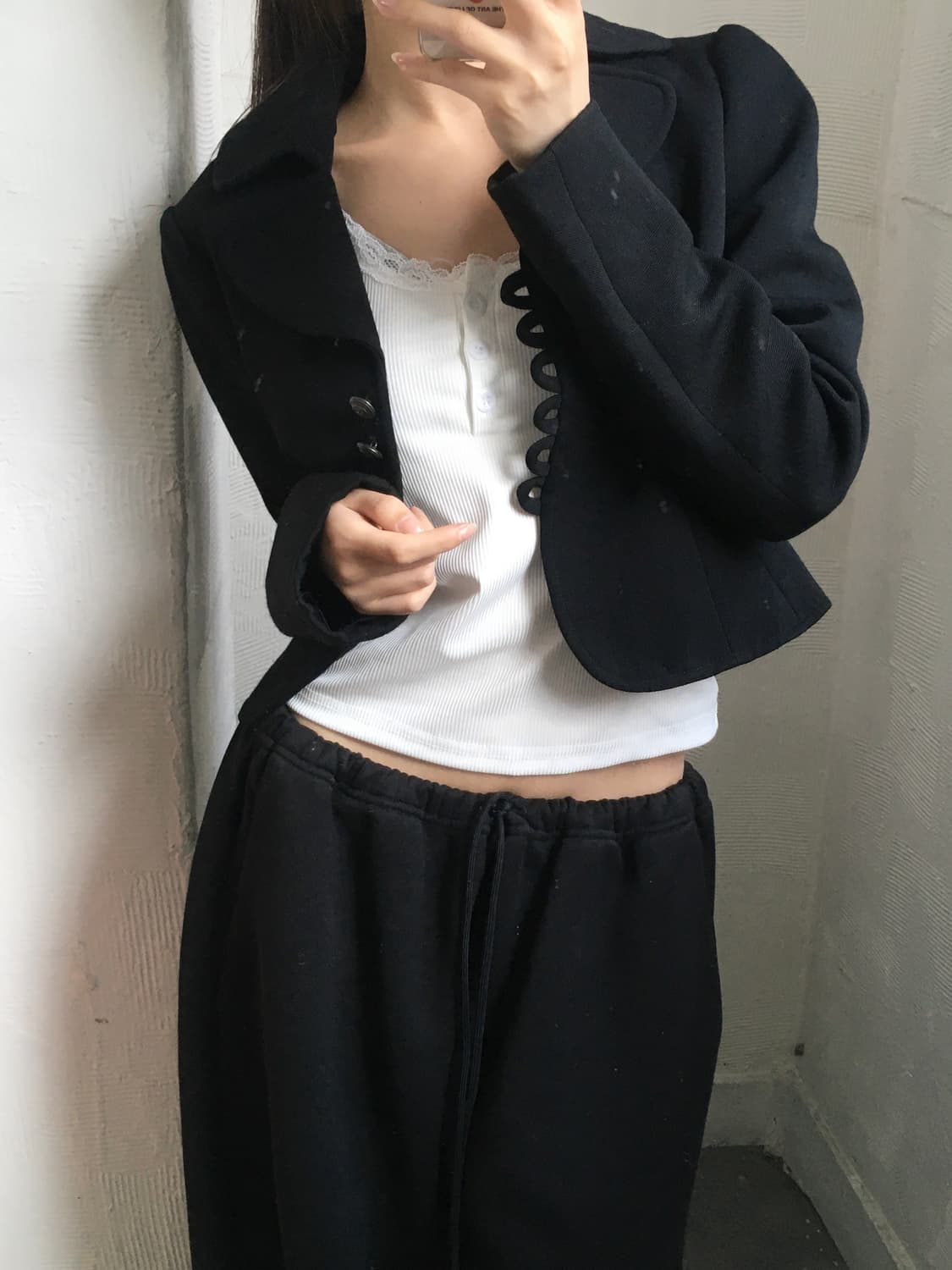 Moschino 모스키노 블랙 숏 울 자켓 상품이미지1