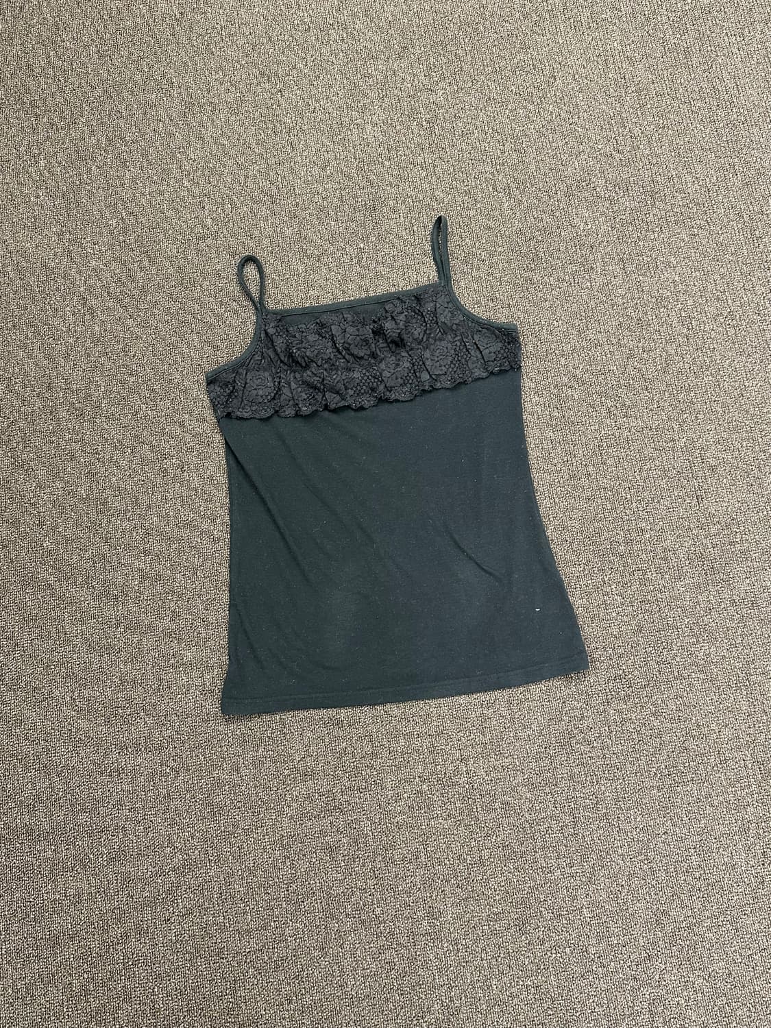 L)Japanese vintage 여성 레이스 블랙 나시  상품이미지2