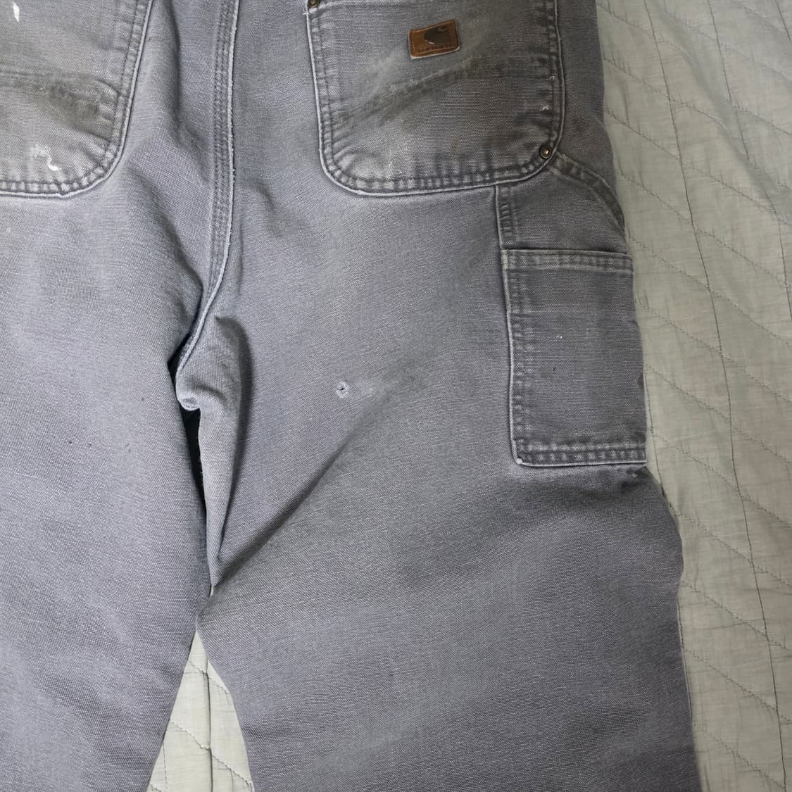 [34X32] 빈티지 칼하트 더블니 B136 GVL 트래쉬드 팬츠 G-2 상품이미지7