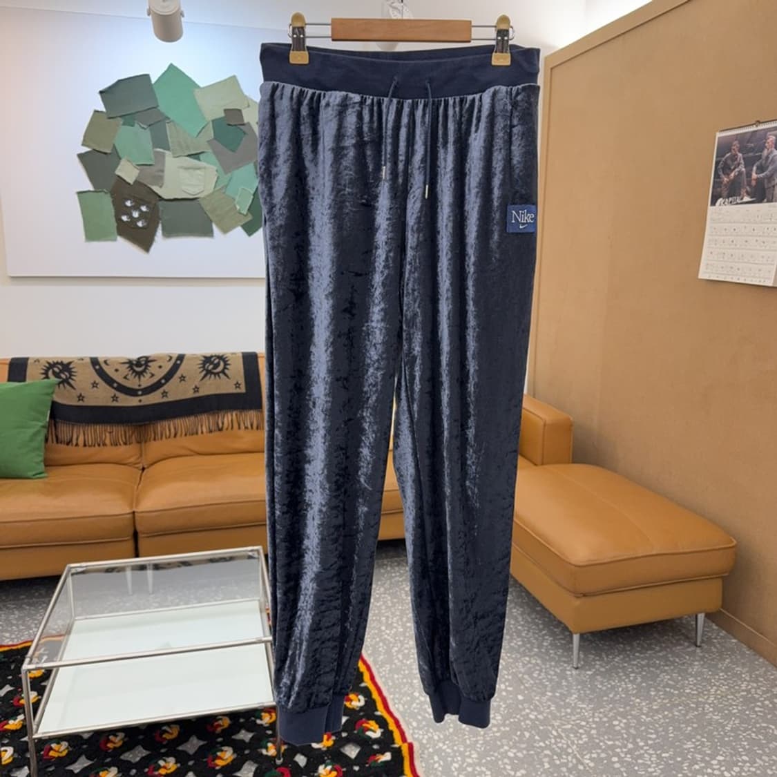 나이키 자수로고 Y2K 00's 벨벳 조거 츄리닝바지 M C08391 상품이미지3