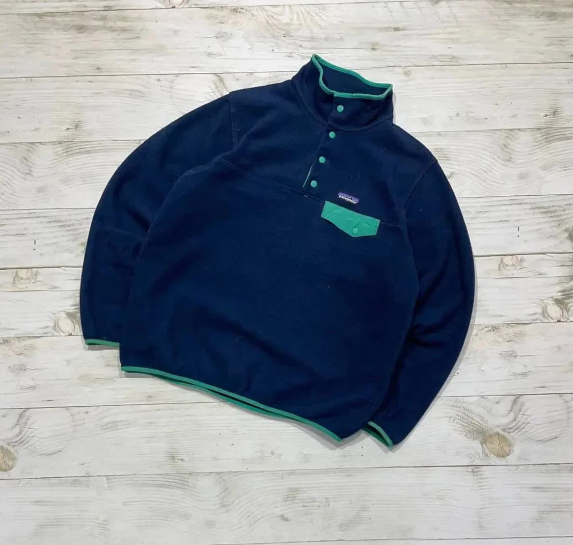00s 파타고니아 신칠라 스냅-T 네이비/그린 니카라과 상품이미지1