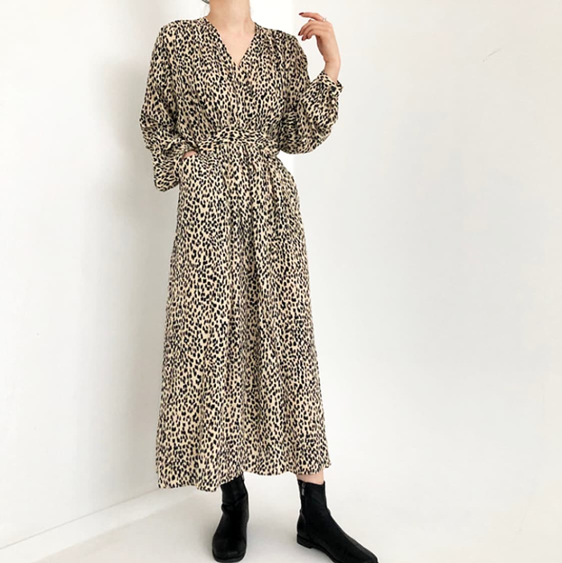 (새상품) 레오파드 롱원피스 상품이미지9