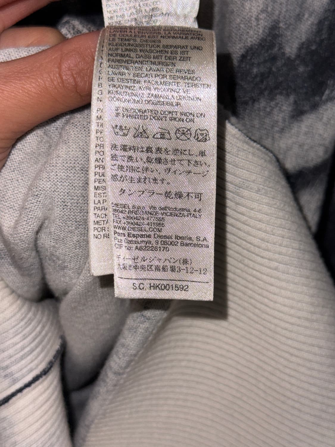 DIESEL black tie dye loose cardigan  상품이미지7