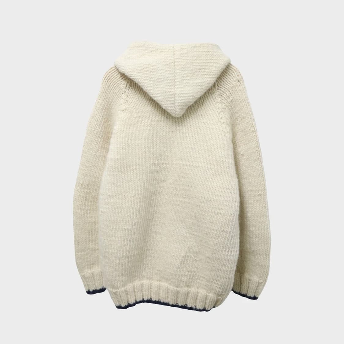 COWICHAN 배색 후드 울 니트 집업 61749 상품이미지2