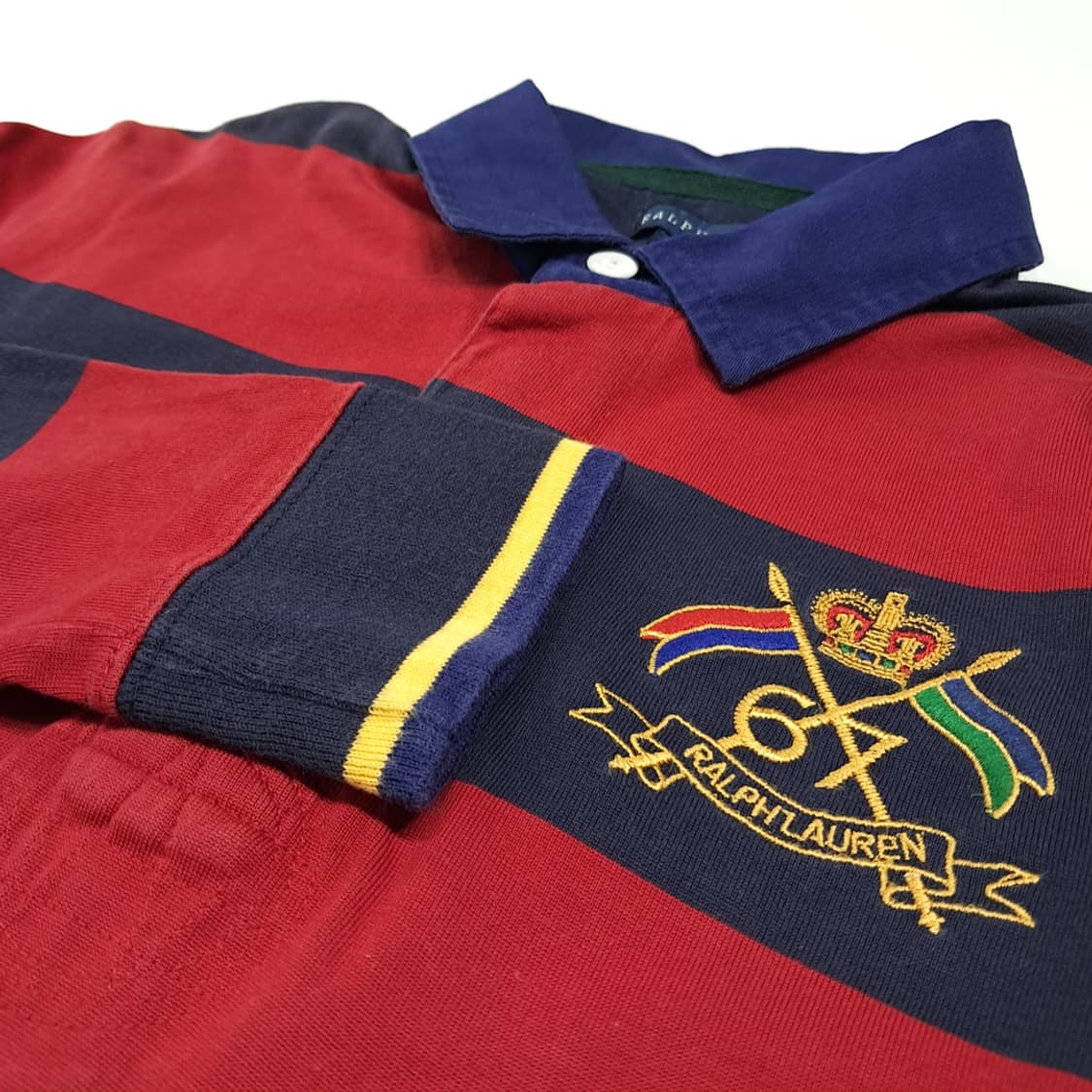 CK032 M 폴로 90s 크레스트 럭비 스트라이프 원피스 상품이미지4