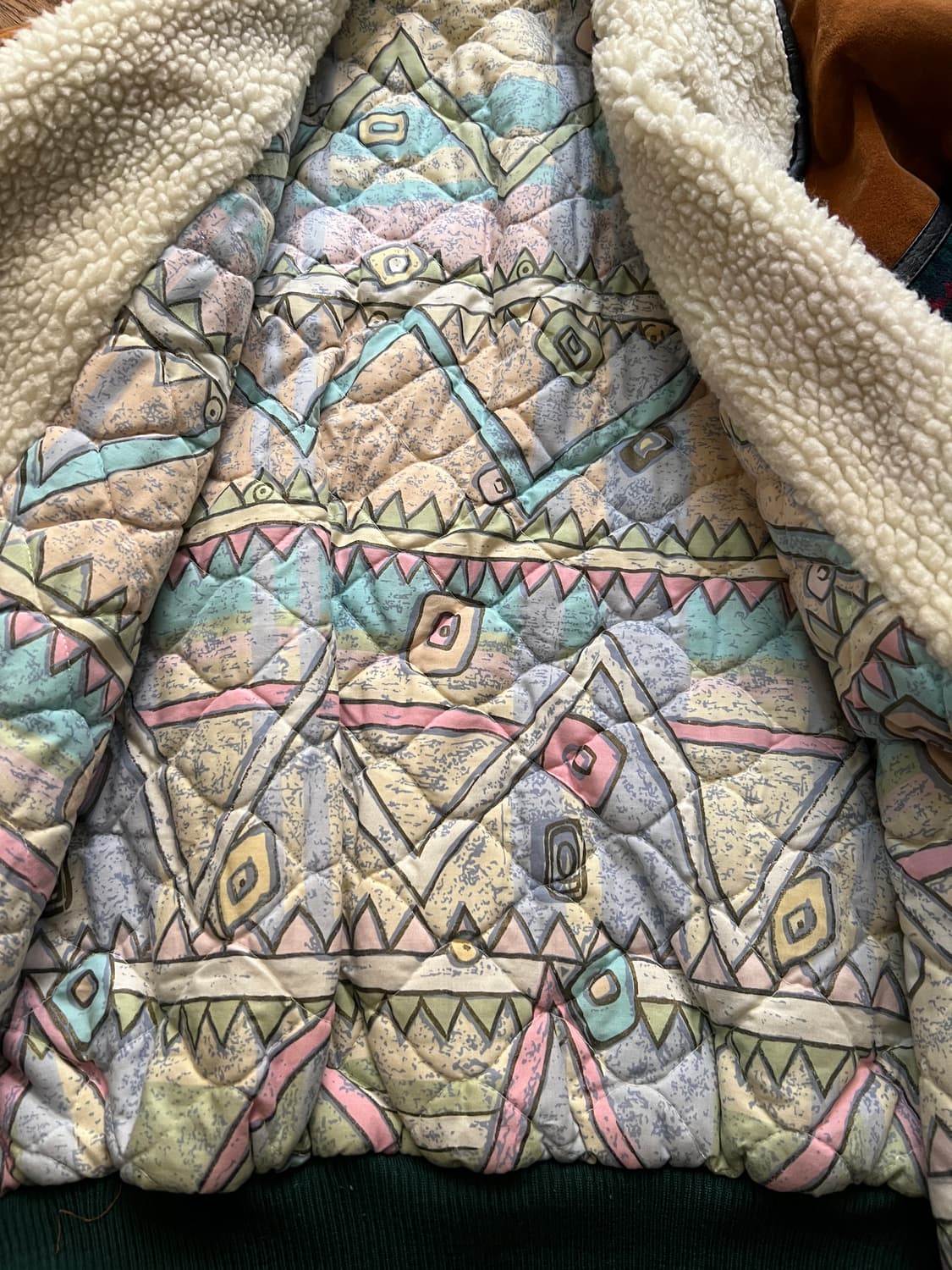 [S]90's 빈티지 나바호 쉐르파 퀄팅 자켓 상품이미지6