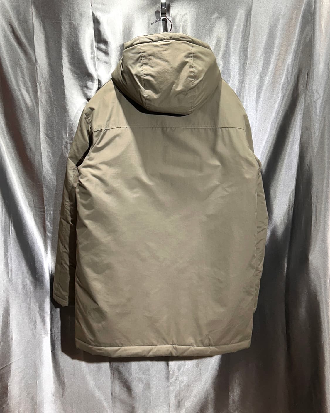 L 아디다스 파이어버드 오리지널 트레포일 후드 카키 미들 패딩 상품이미지4