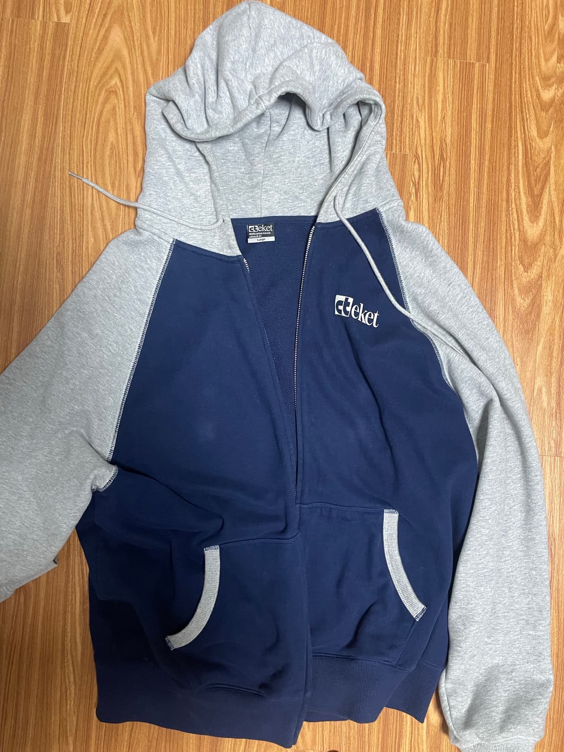 테켓 후드집업 네이비 상품이미지1
