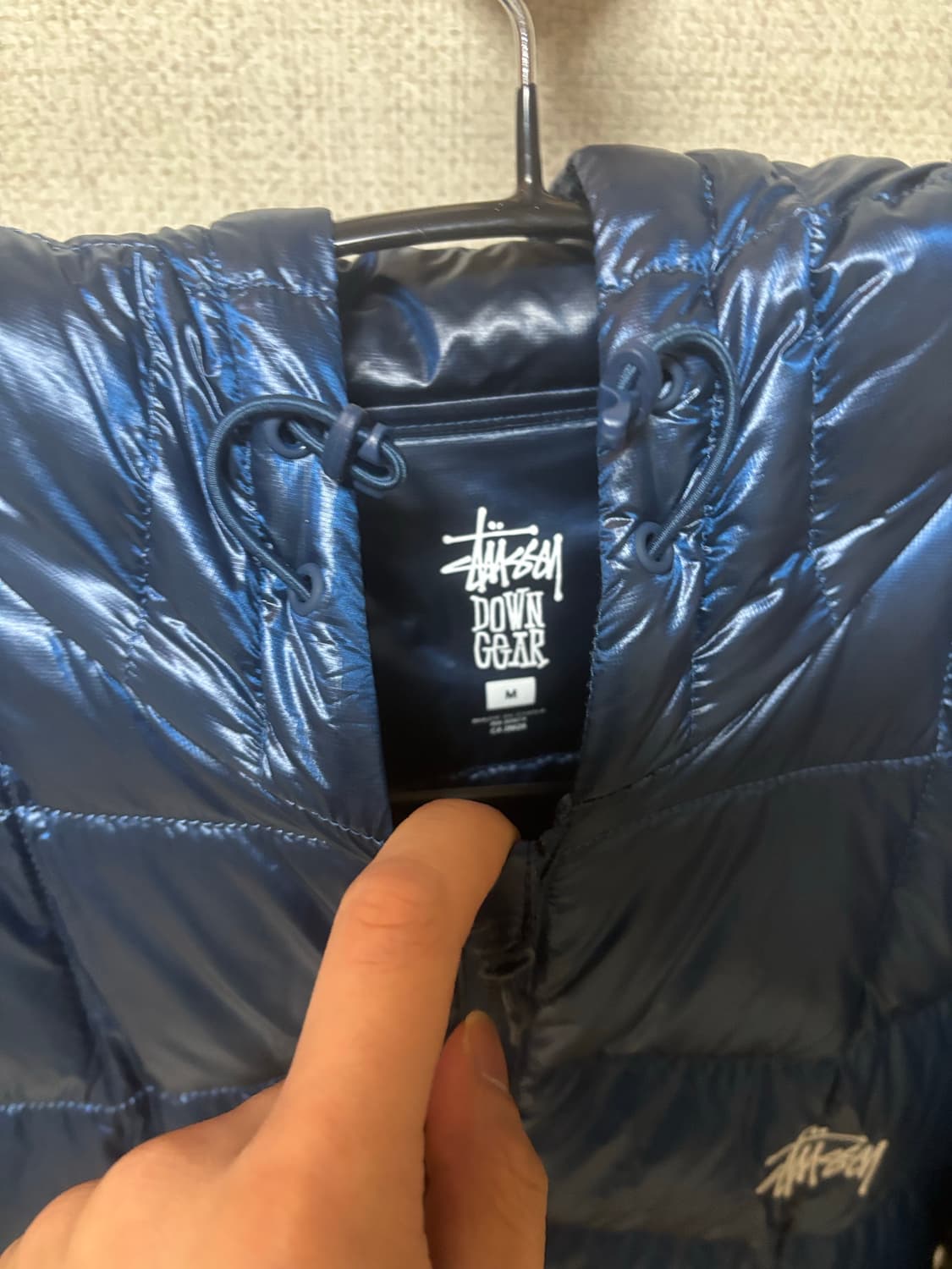 스투시 미드웨이트 후드 푸퍼 로얄 m 상품이미지2