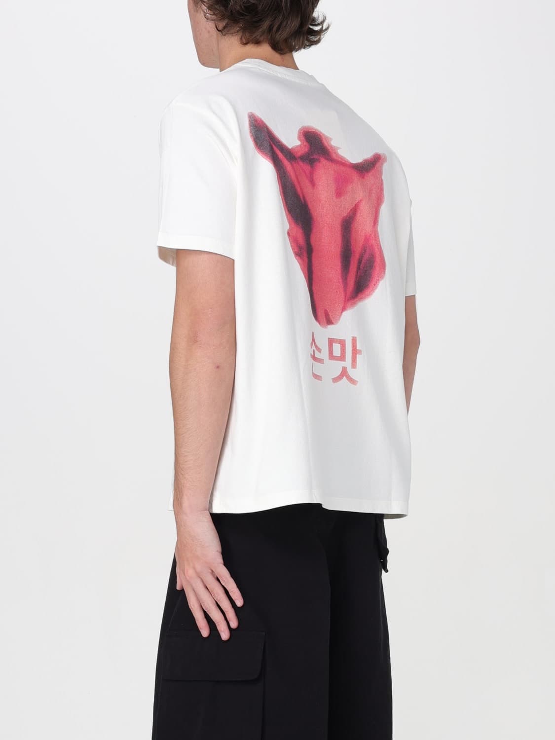 (정품/새상품) 아워레가시 남성 화이트 손맛 프린트 박스 티셔츠 상품이미지6