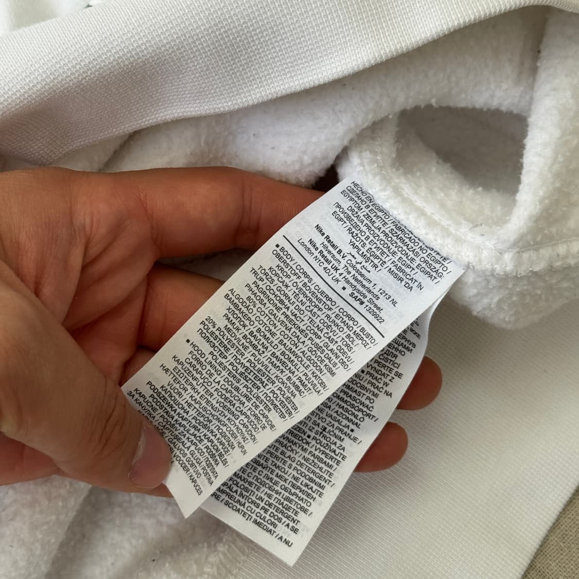 나이키 해외판 NSW 오픈컨셉 화이트 후드 L 상품이미지5