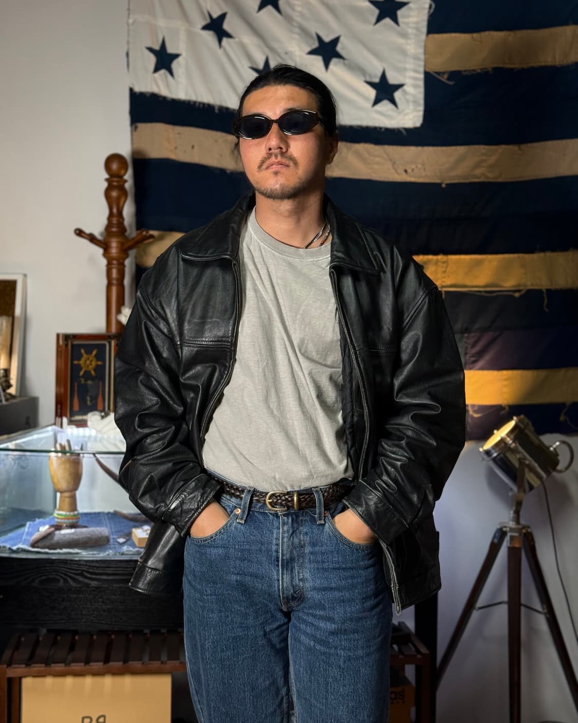 90-00‘s 세인트 존스 베이 카우하이드 카코트 XL 상품이미지8