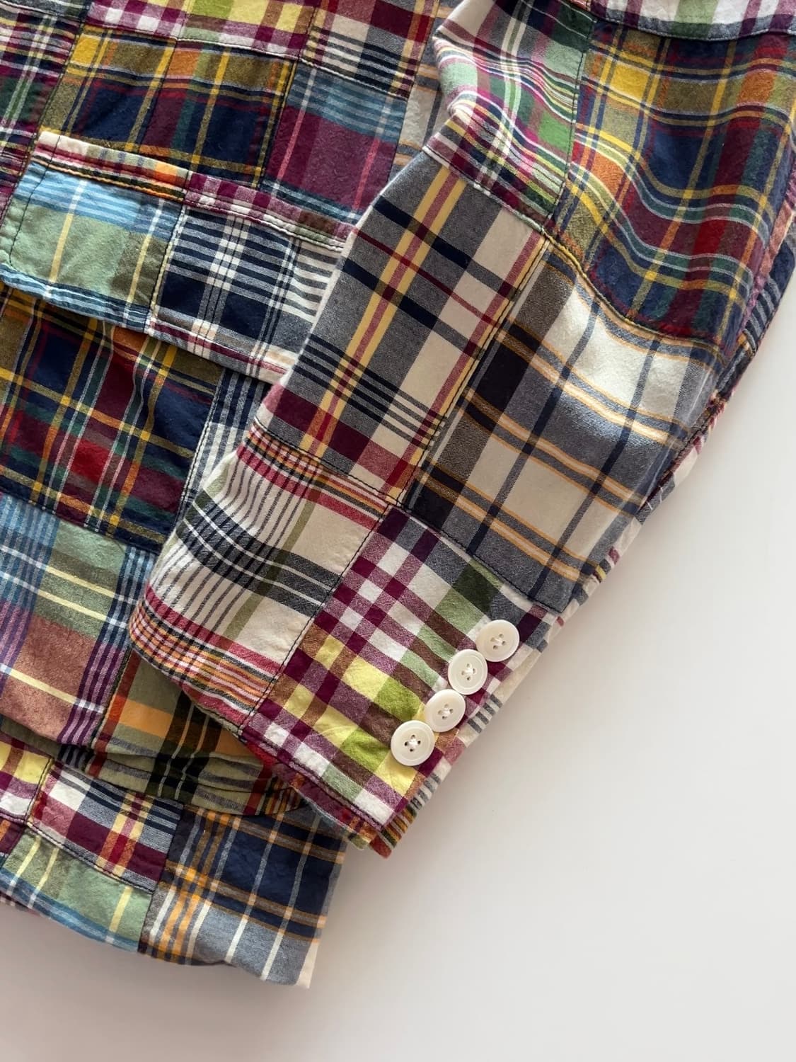 폴로 랄프로렌 마드라스 체크 블레이져 40R 상품이미지4