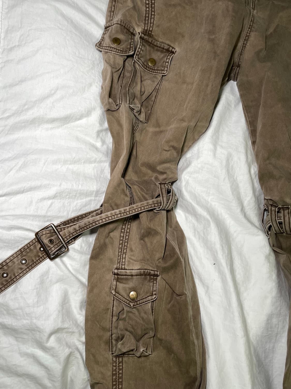 vintage khaki brown bondage cargo pants 상품이미지5