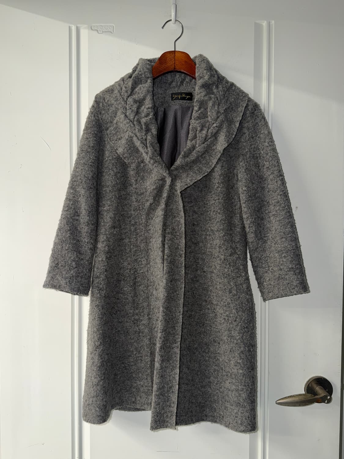 일본빈티지 러플프릴 롱 가디건코트 상품이미지1