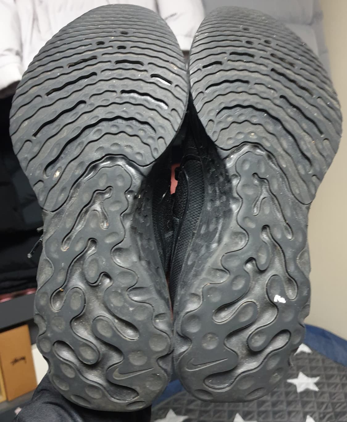 나이키 리액트 인피니티 런 플라이니트 런닝화 올블랙 (235) 상품이미지5