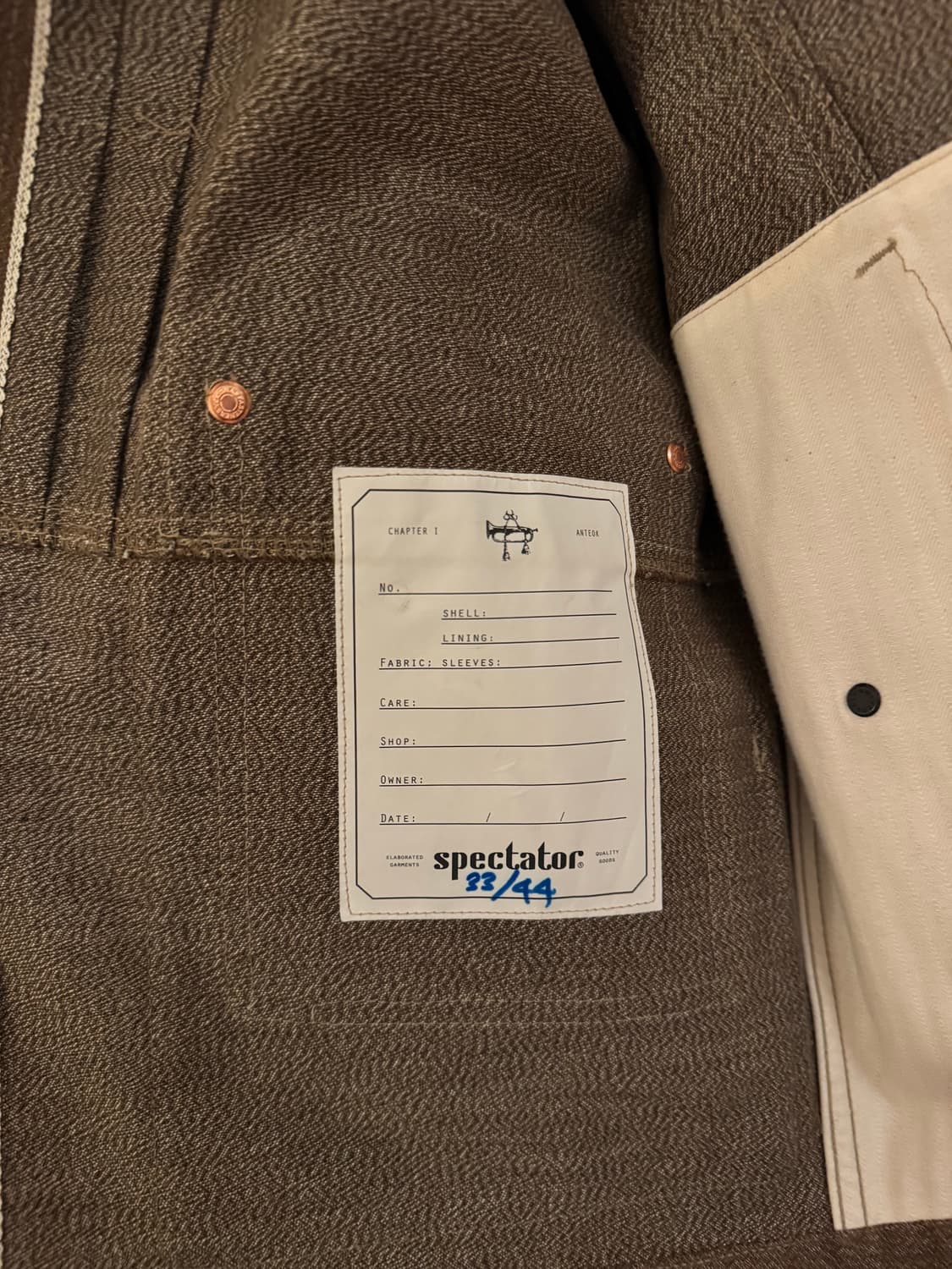 스펙테이터 10/10 Type-5 Jacket B (M size) 상품이미지5