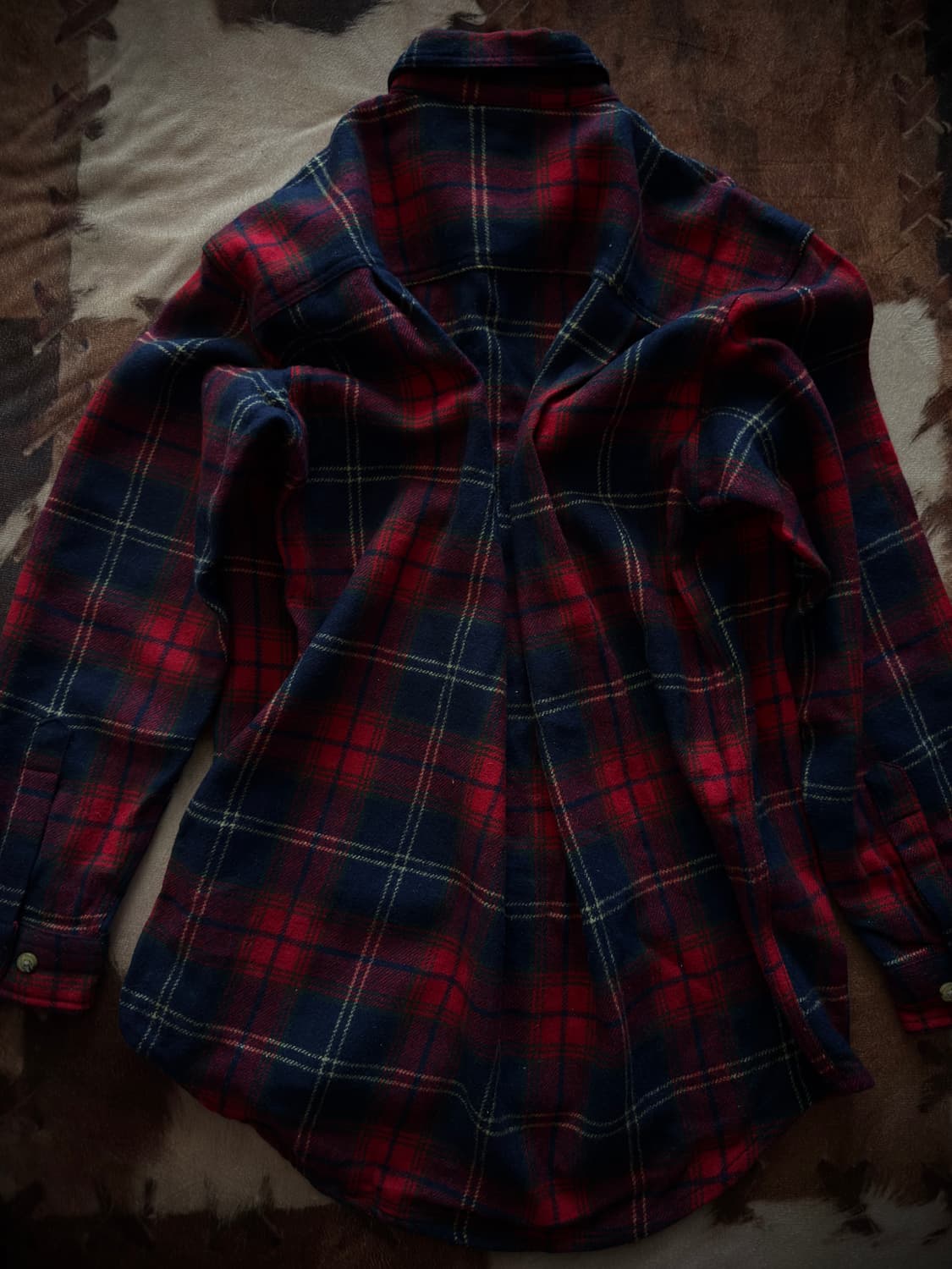 Budweiser rayon wool Flannel check shirt 상품이미지7