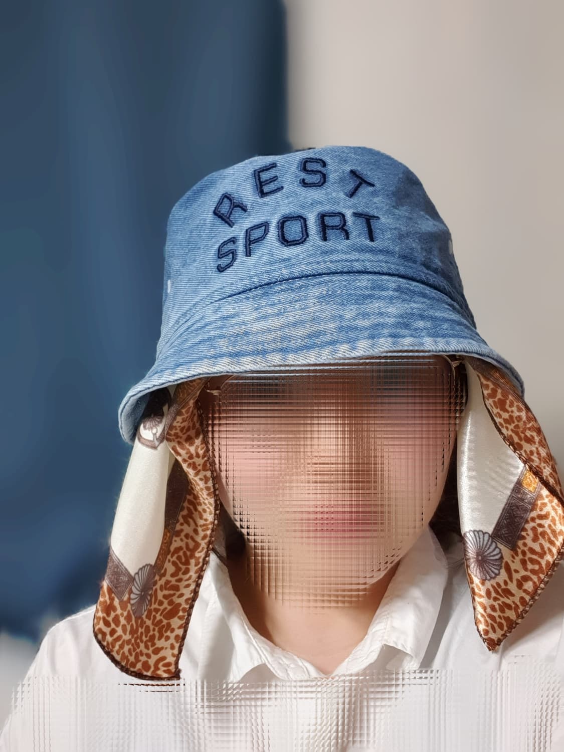 블루 진청 레스트앤레크레이션 벙거지 어부 데님 모자 상품이미지9