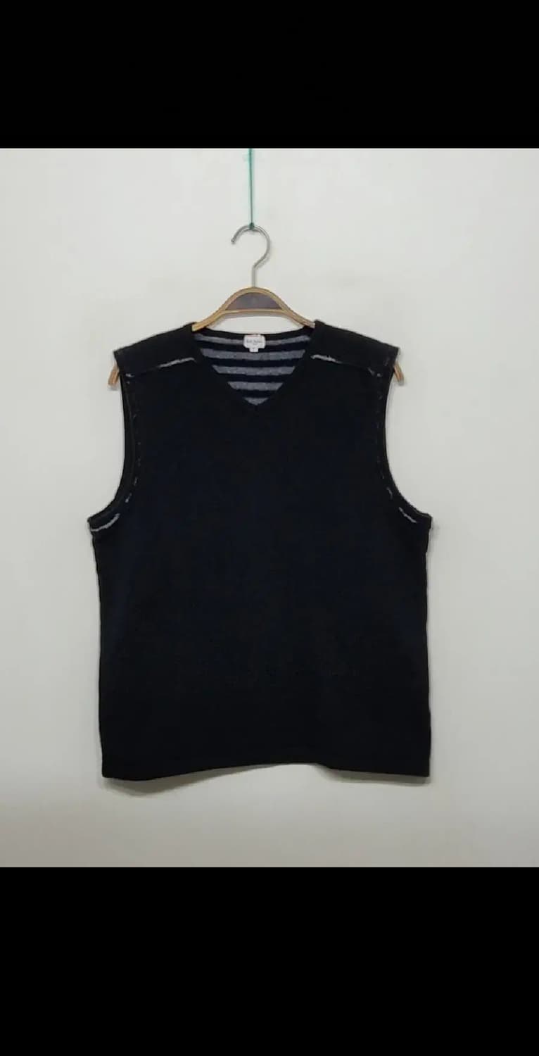 (M) 폴스미스 니트조끼 블랙 브이넥 베스트 일본판  상품이미지1