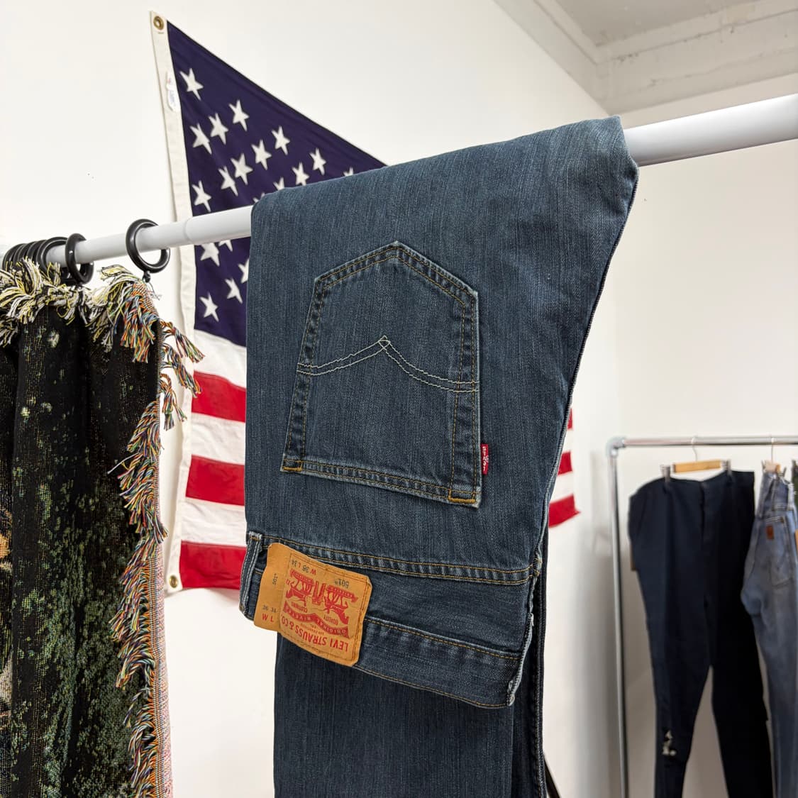 리바이스 501 미디엄 워시 데님 (36) 상품이미지1