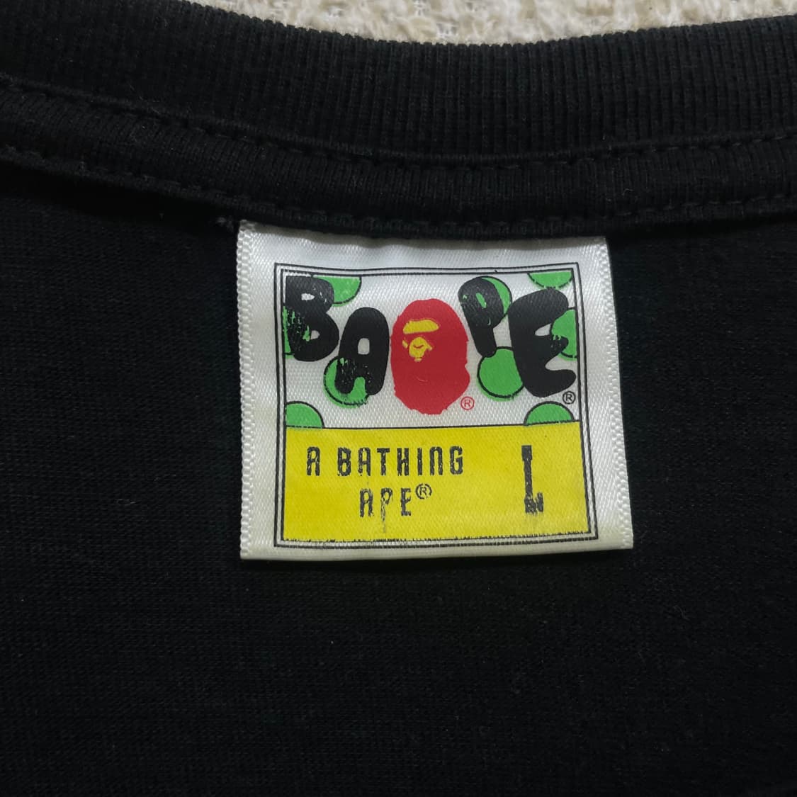 베이프 Bape 팀 로고 릴렉스 핏 반팔티 블랙 상품이미지3