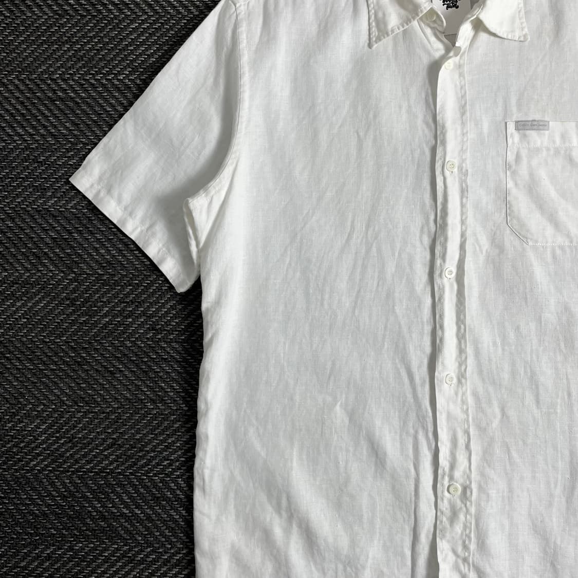 00s 캘빈클라인 아카이브 린넨 반팔 셔츠 o 2993 상품이미지3